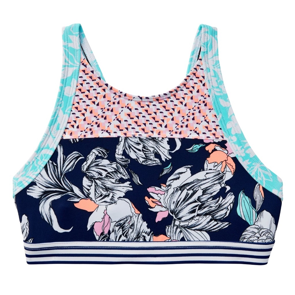 ATHLETA GIRL 12 Island Time Bikini Top Lined